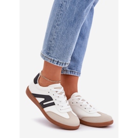 Baskets basses pour femmes en cuir écologique, blanches et noires Navidemi 1