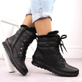 Rieker Bottes isolées en cuir Remonte W RKR629B noir le noir 5