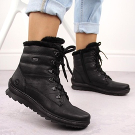 Rieker Bottes isolées en cuir Remonte W RKR629B noir le noir 6