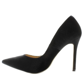 Incroyables talons en velours velours le noir 1