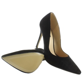 Incroyables talons en velours velours le noir 2
