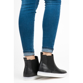 Mckeylor Baskets montantes à imprimé serpent le noir 1