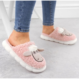 Filippo pantoufles en fourrure avec mouton W DK6683 PAW577B rose 7