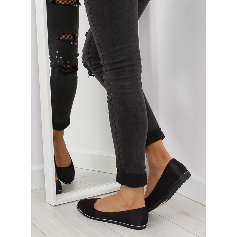 Ballerines noires satinées A8621 noir le noir 2