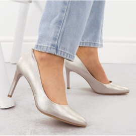 Escarpins Sergio Leone 1339 en daim beige 4