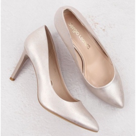 Escarpins Sergio Leone 1339 en daim beige 6