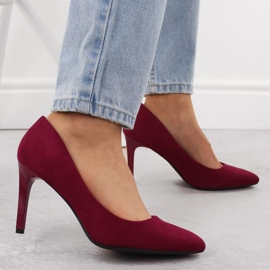 Escarpins Sergio Leone 1339 en daim rouge 4