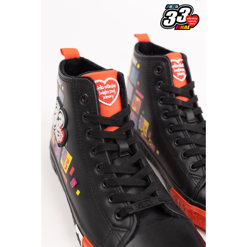 Baskets officielles pour hommes Big Star x Wośp RR174651 noir 2