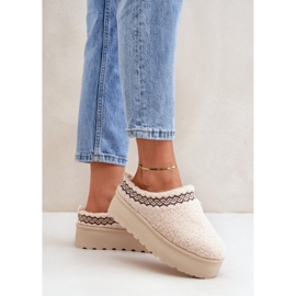 Boots de neige femme beiges à plateforme 1 Boots de neige femme beiges à plateforme 1