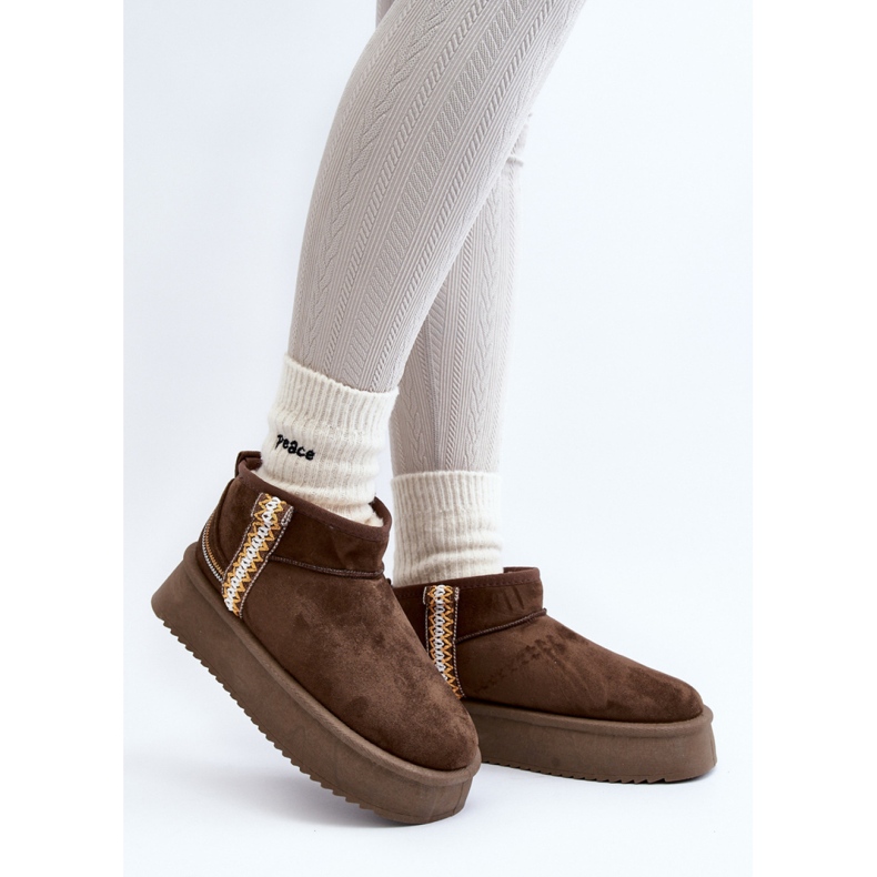 Bottines de neige plateforme femme, daim, vert foncé 1