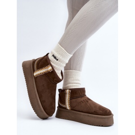 Bottines de neige plateforme femme, daim, vert foncé 2