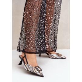 Talons hauts pour femmes à talon ouvert noir 1