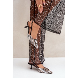 Talons hauts pour femmes à talon ouvert le noir 2