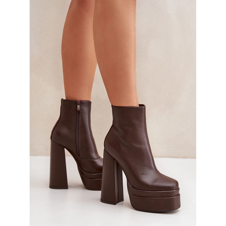 Step in style Bottes Modèle Selahra JA-26 Chocolat - Entrez avec style brun 1