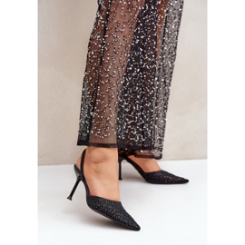 Step in style Talons hauts Modèle Berilae B1639-202 Noir Glitter - Entrez avec style 1