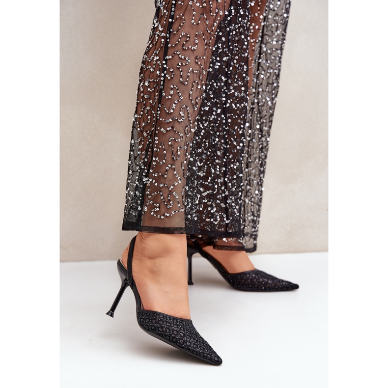 Step in style Talons hauts Modèle Berilae B1639-202 Noir Glitter - Entrez avec style le noir 1