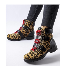 Bottines imprimé léopard noir et beige Baltimore - Solea 2