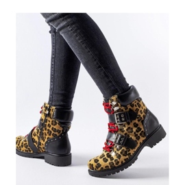 Bottines imprimé léopard noir et beige Baltimore - Solea 3