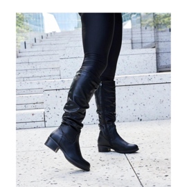 Bottines Angelico froissées noires - Solea 1