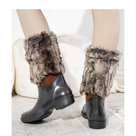 Bottes noires avec fourrure par Corrales - Solea le noir 1