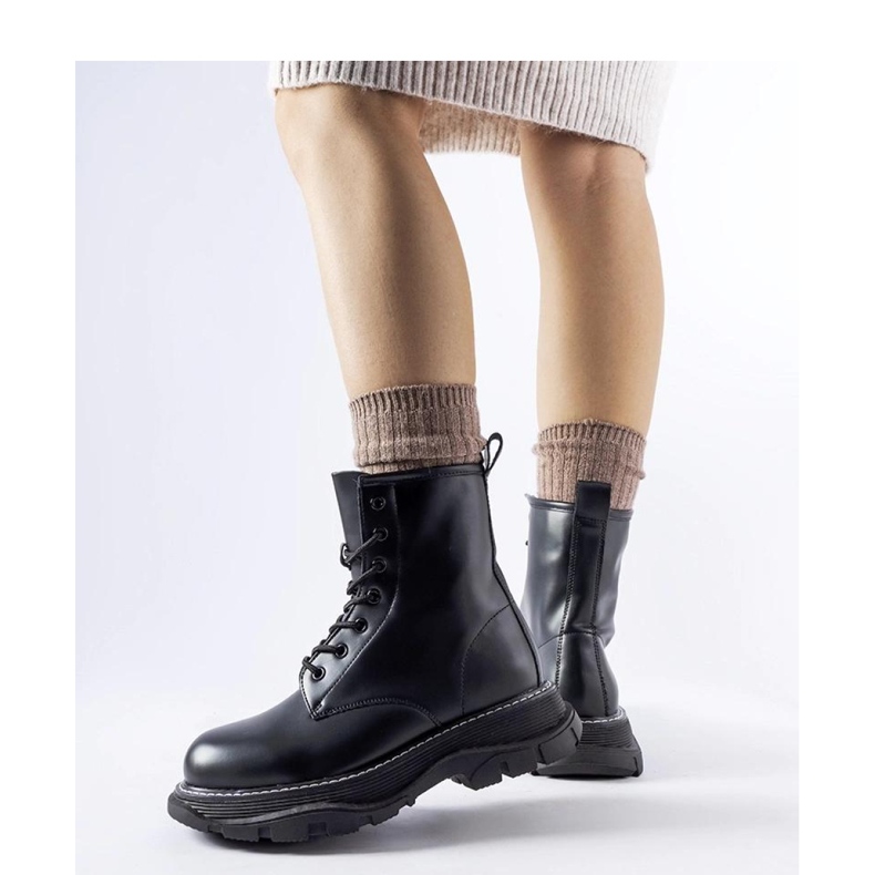 Chaussures de travail noires à semelle Borsano massive - Solea le noir 1