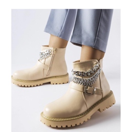 Bottines beiges avec chaînes décoratives Mezzavia - Solea 1