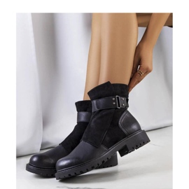 Bottines noires avec ceinture Kevin - Solea le noir 1