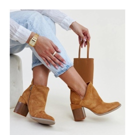 Bottines marron à bloc découpé de Brankka - Solea brun 1 Bottines marron à bloc découpé de Brankka - Solea brun 1
