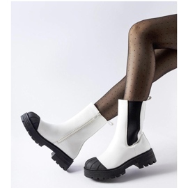 Bottines Chelsea isolées classiques blanches de Porcigatone - Solea 1