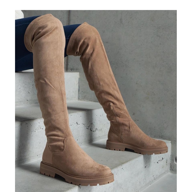 Boots longues marron à semelle plate par Tromi - Solea brun 1 Boots longues marron à semelle plate par Tromi - Solea brun 1