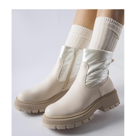 Bottines beiges à tige décorative par Garrett - Solea 1