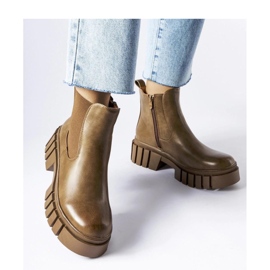 Bottines Chelsea à plateforme marron de Giusy - Solea brun 1