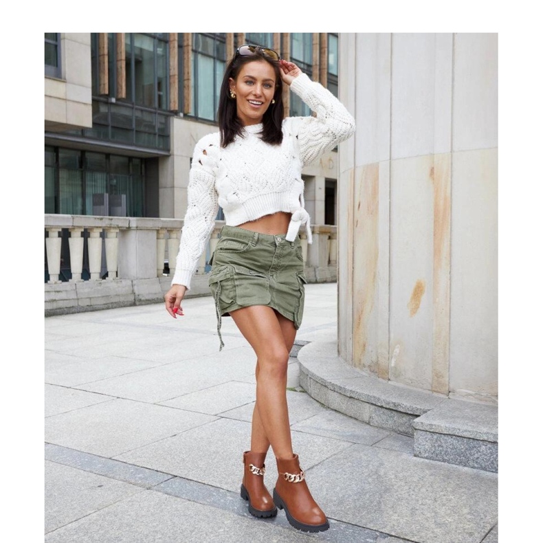 Bottines marron ornées d'une chaîne Bonsaint - Solea brun 1 Bottines marron ornées d'une chaîne Bonsaint - Solea brun 1