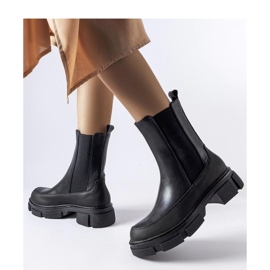 Bottines noires à tige élastique Faisal - Solea le noir 2 Bottines noires à tige élastique Faisal - Solea le noir 2