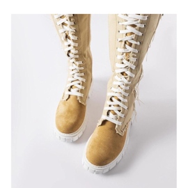 Bottines Palmer isolées en tissu beige - Solea 1 Bottines Palmer isolées en tissu beige - Solea 1