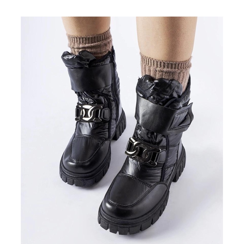 Boots de neige noires avec boucle décorative Athos - Solea 1
