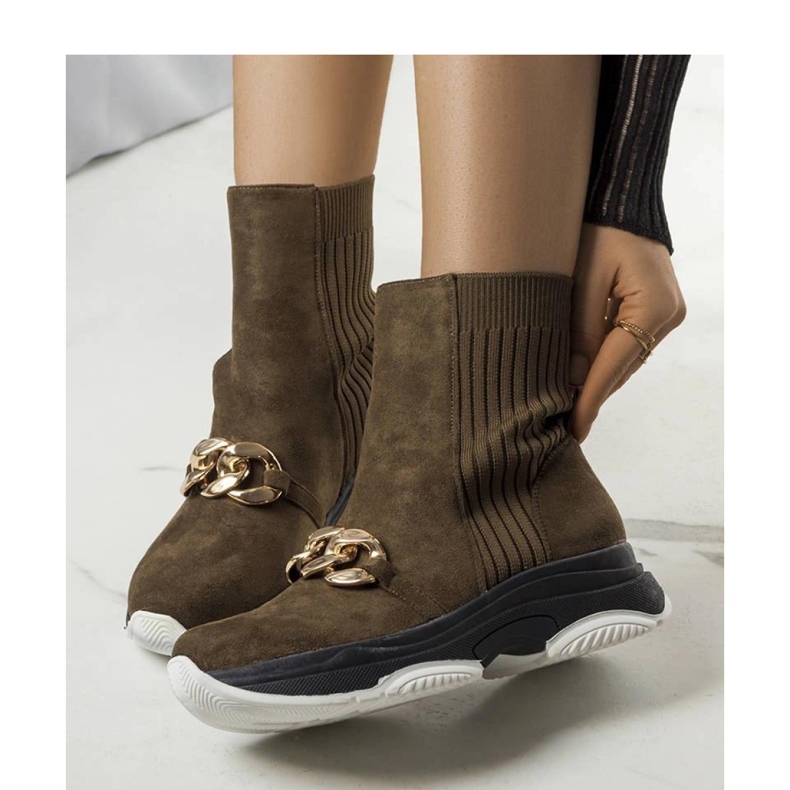 Bottines isolées vertes avec chaîne Ulster - Solea 1