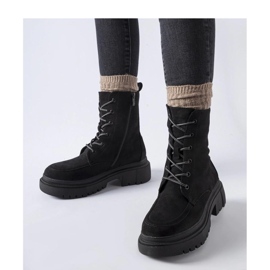 Bottines workwear noires à semelle massive Riel - Solea le noir 2