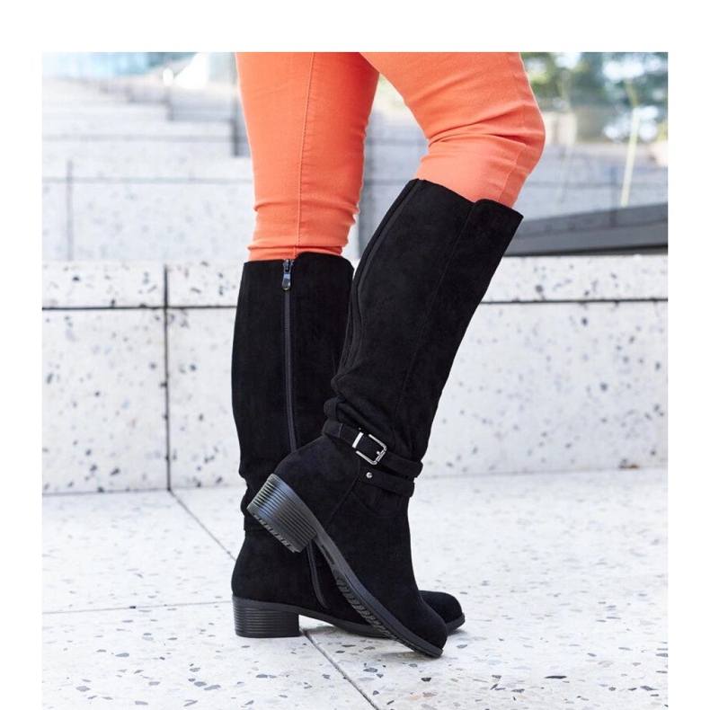 Bottes isolées noires en éco-daim par Aldisio - Solea 1