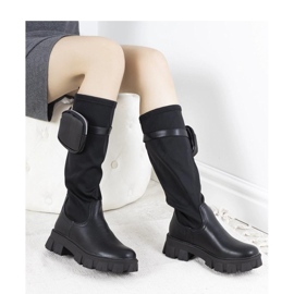 Bottines noires avec sac Joly - Solea le noir 1