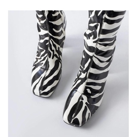 Bottines imitation zèbre Upland - Solea noir 2