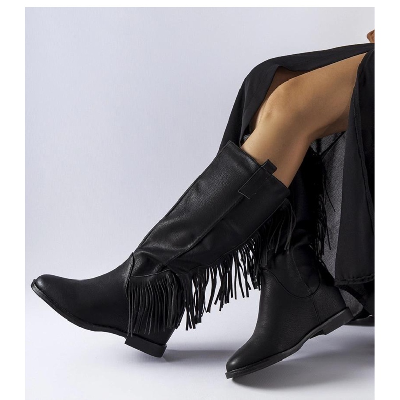 Noir Giorgia - Bottines compensées recouvertes Solea le noir 1