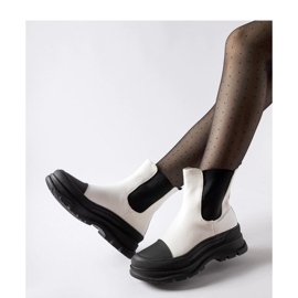 Bottines blanches à semelle sport par Ermanno - Solea 1