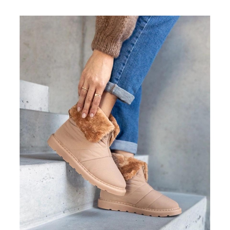 Bottes de neige isolées beiges à col Edidda - Solea 1