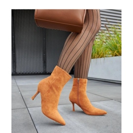 Bottines à talons bas marron chaud Guimond - Solea brun 1