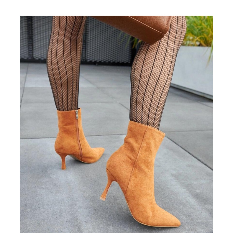 Bottines à talons bas marron chaud Guimond - Solea brun 2