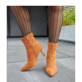 Bottines à talons bas marron chaud Guimond - Solea brun 3