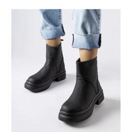 Bottes isolées en caoutchouc noir par Clotilde - Solea le noir 1