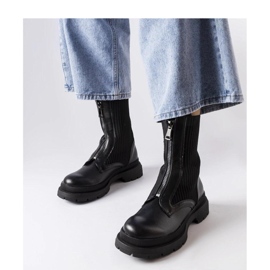 Bottines chaussettes noires par Napolitani - Solea 1