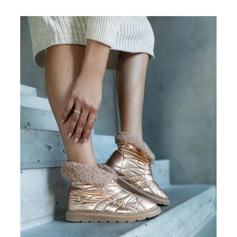 Boots de neige isolées dorées à revers Caellita - Solea 1